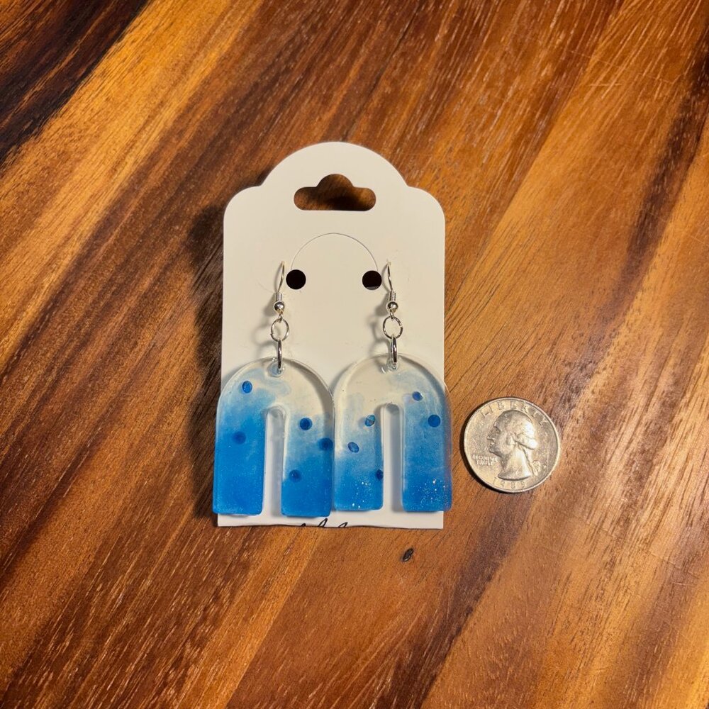 Shimmering Waterfall Arch Earrings